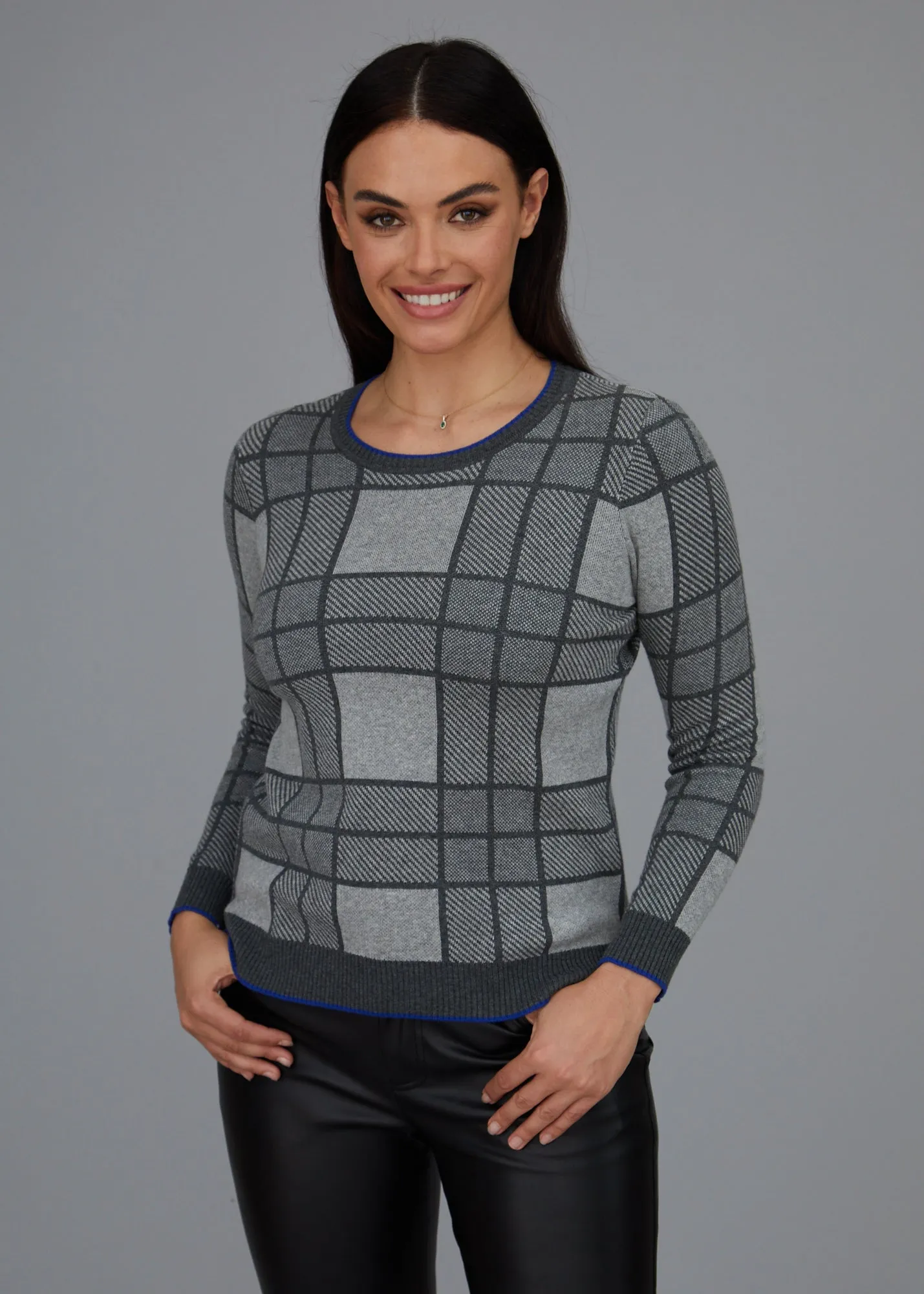 Plaid Crewneck Sweater: FINAL SALE